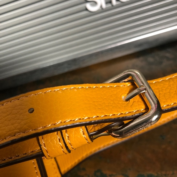 DKNY Elissa Leather Belt Bag Yellow/Marigold NWOT - Picture 8 of 11